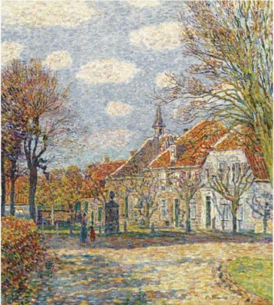 Rathaus In St. Anna (the Town Hall In St. Anna) Oil Painting by Paul Baum