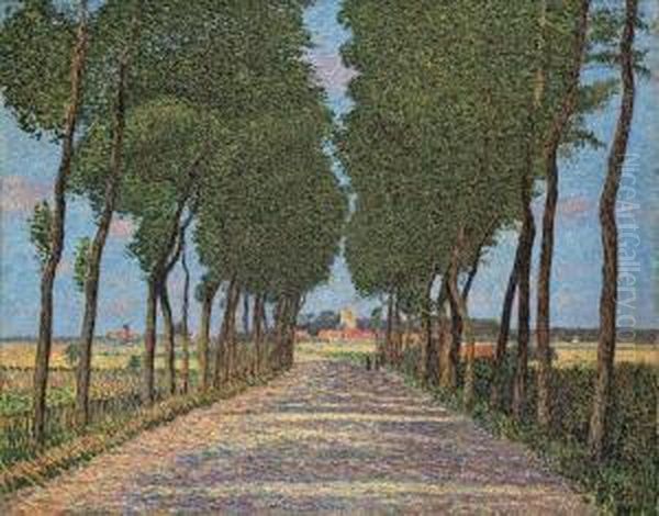 Allee Mit Blick Auf St. Anna Termoiden In Der Ferne Oil Painting by Paul Baum