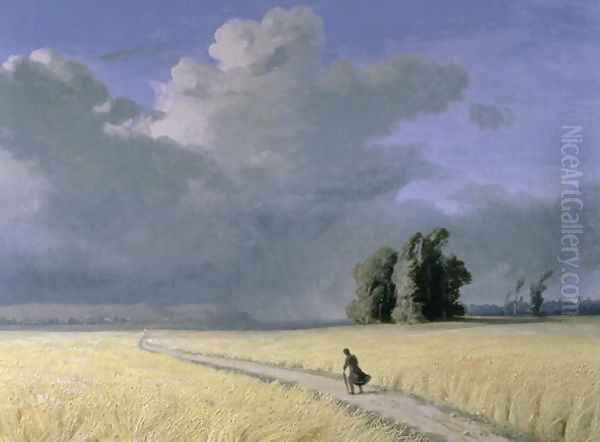 Cornfield near Calais Oil Painting by Josephine Bowes