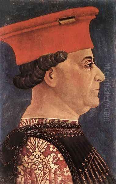 Portrait of Francesco Sforza c. 1460 Oil Painting by Leon-Auguste-Adolphe Belly