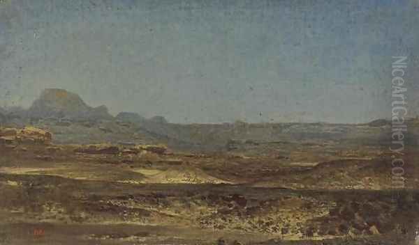 Sinaï Desert (Le desert du Sinaï) Oil Painting by Leon-Auguste-Adolphe Belly