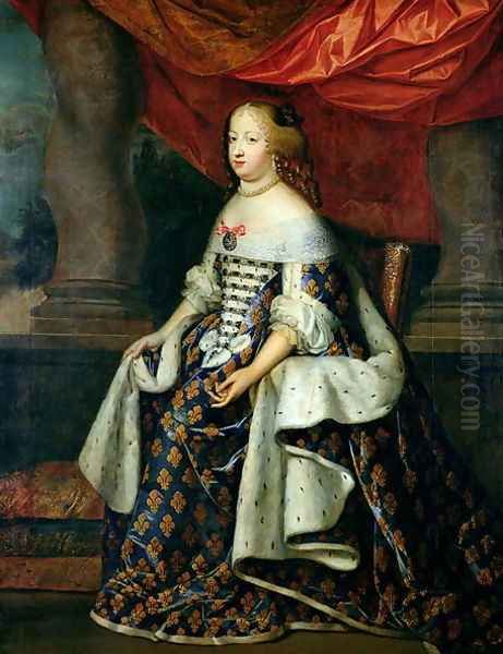 Portrait of Marie-Therese Oil Painting by Charles Beaubrun