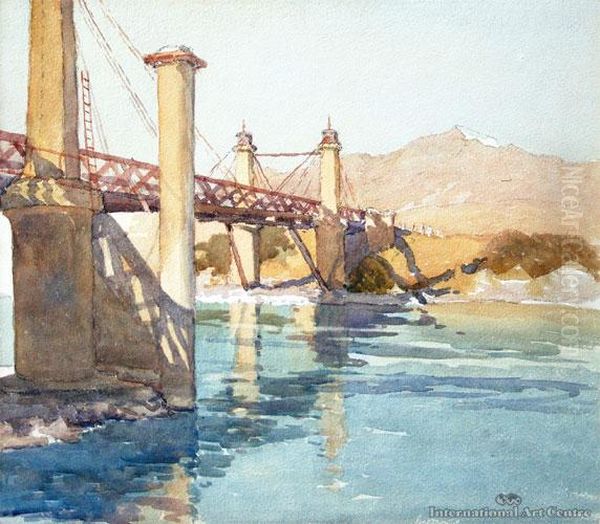 New Bridge, Toledo Oil Painting by Alfred Ernest Baxter