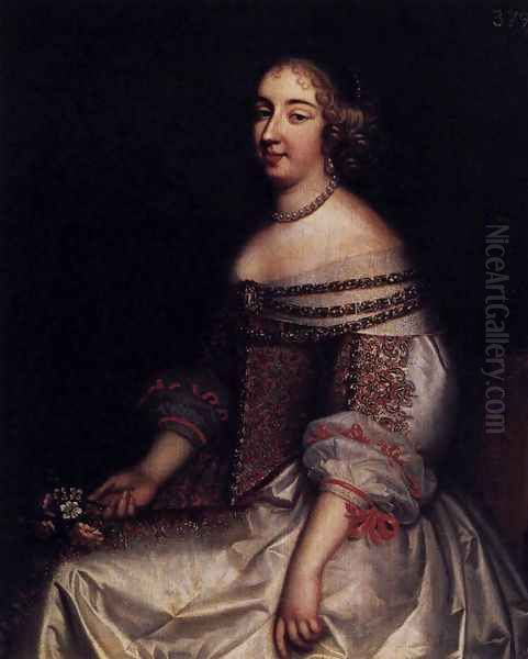 Portrait of Mademoiselle de Montpensier 1655 Oil Painting by Charles Beaubrun