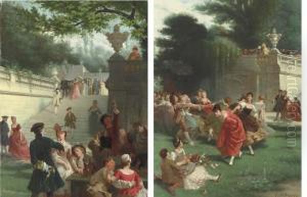 Fete Champetre Oil Painting by Emile Antoine Bayard