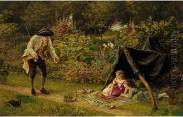 Father's Return Oil Painting by Alfred Walter Bayes