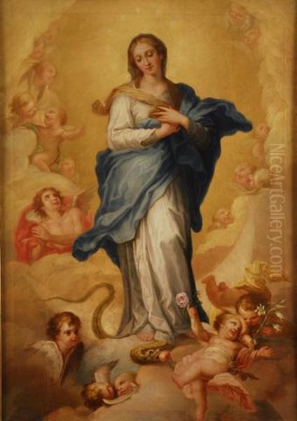 Inmaculada Oil Painting by Francisco Bayeu Y Subias