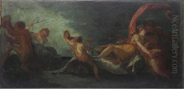 Trionfo Di Nettuno E Anfitrite Oil Painting by Giuseppe Bazzani