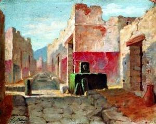 Strada Di Pompei
Strada Di Pompei Oil Painting by Luigi Bazzani