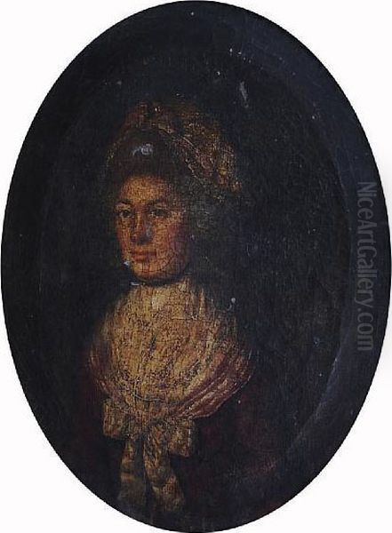 Portrait Of A Lady Oil Painting by Thomas Beach