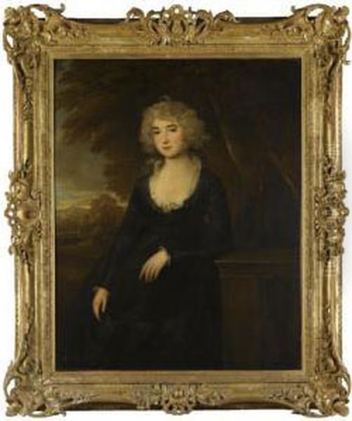 Portrait Of Frances Villiers, Countess Of Jersey (1753-1821) Oil Painting by Thomas Beach