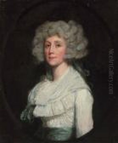 Portrait Of A Lady Oil Painting by Thomas Beach