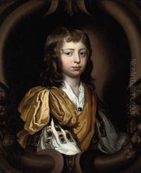 Portrait Of Richard Gulston (1669-1731), Bust-length, In Classicaldress Oil Painting by Mary Beale