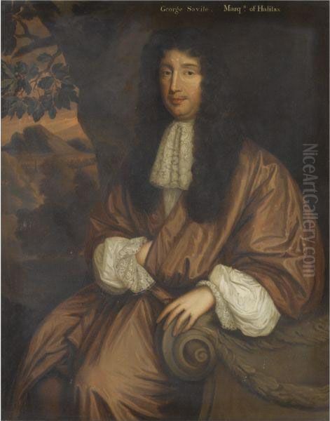 Portrait Of George Savile, 1st Marquis Of Halifax (1633-1695) Oil Painting by Mary Beale