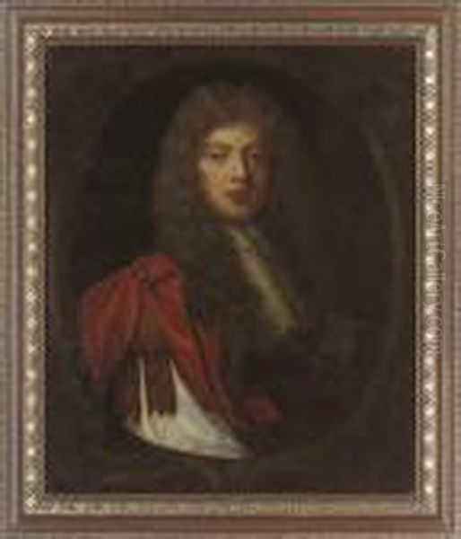 Portrait Of A Gentleman Traditionally Identified As George Savile Oil Painting by Mary Beale