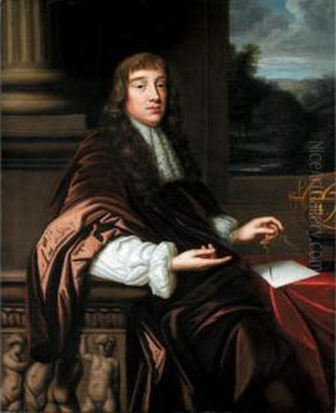 Portrait Of A Mathematician Oil Painting by Mary Beale