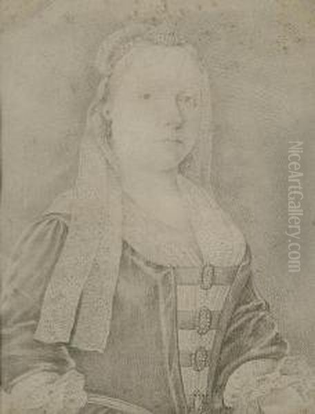 Half-length Portrait Of A Young Woman, Turned To The Right Oil Painting by Mary Beale