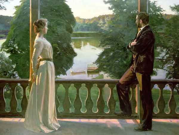 Nordic Summer Evening, 1899-1900 Oil Painting by Sven Richard Bergh