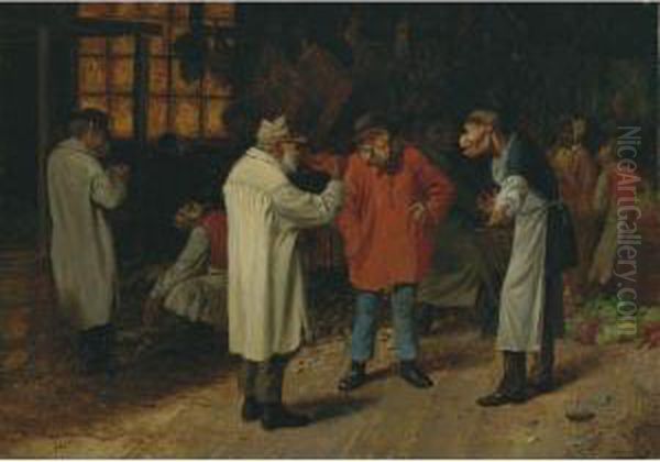 Politics In The Market Oil Painting by William Holbrook Beard