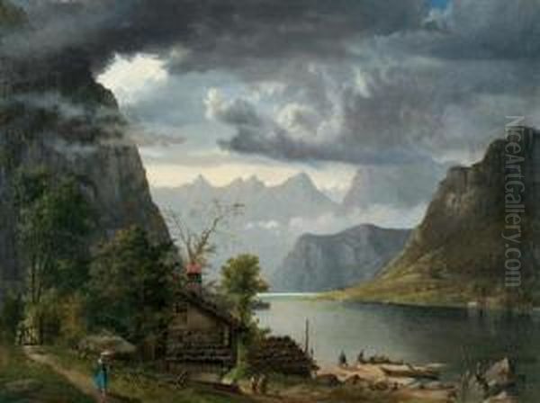 View Of Lucerne, Switzerland Oil Painting by William Holbrook Beard