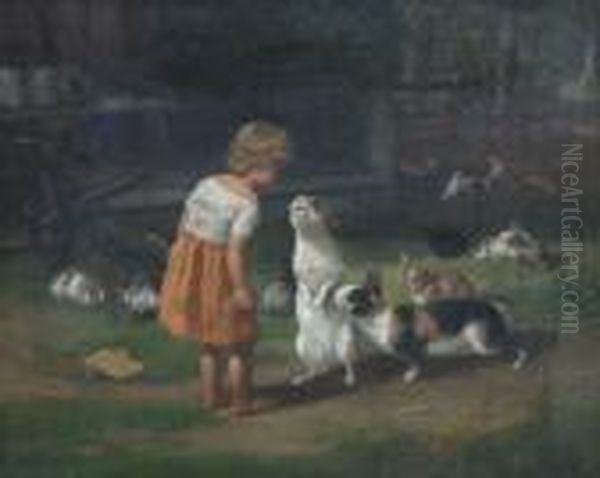 A Friendly Encounter Oil Painting by William Holbrook Beard