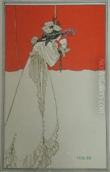 Isolde Oil Painting by Aubrey Vincent Beardsley