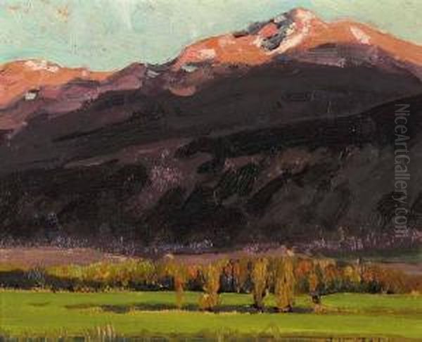 Mountains Near Jasper Oil Painting by John William Beatty