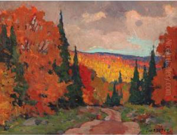 Autumn Near Kearney, Ont. Oil Painting by John William Beatty