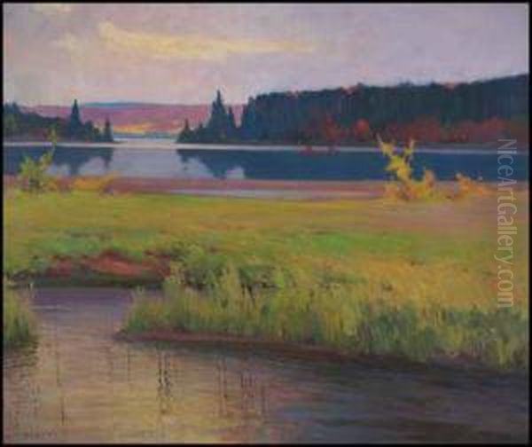 Canoe Lake, Algonquin Park Oil Painting by John William Beatty