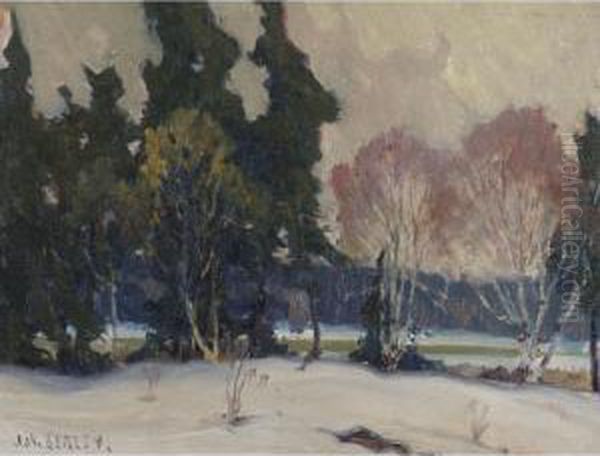 Kearney In Winter Oil Painting by John William Beatty