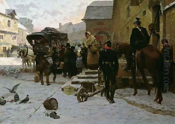 Boule de Suif, 1884 Oil Painting by Paul Emile Boutigny