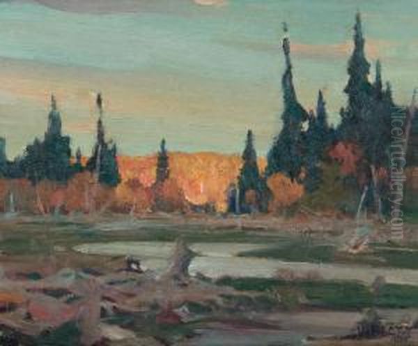 Joe Creek, Algonquin Park Oil Painting by John William Beatty