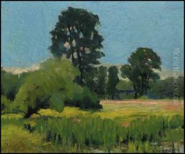 Country Scene Oil Painting by John William Beatty