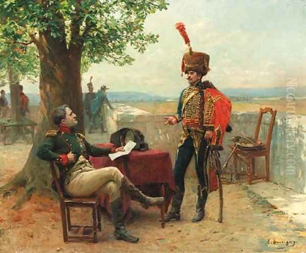 News from the front Oil Painting by Paul Emile Boutigny