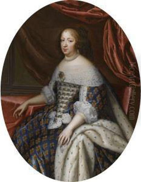 Portrait Of Anne Of Austria Oil Painting by Charles Beaubrun