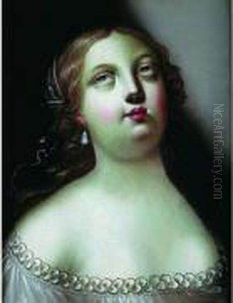 Portrait De Femme En Buste Oil Painting by Charles Beaubrun