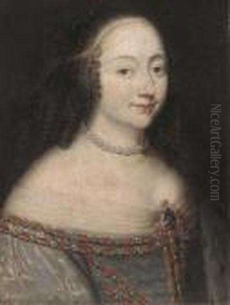 Portrait Of Lady Oil Painting by Charles Beaubrun