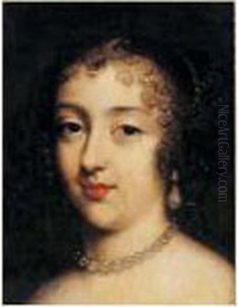 Portrait Presume De La Marquise De Sevigne Oil Painting by Henri Beaubrun