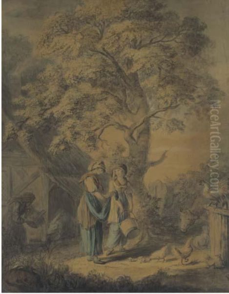 The Farmer's Daughter Oil Painting by Lady Diana Beauclerk