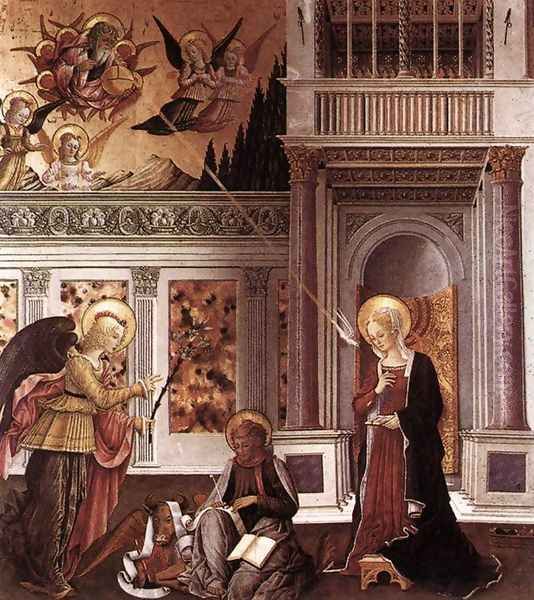 Annunciation 1455-60 Oil Painting by Benedetto Bonfigli