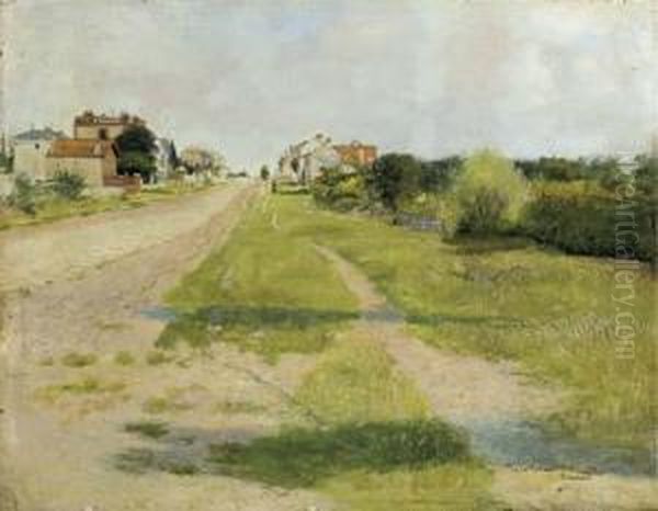 Vue De Sannois: Effet De Soleil Oil Painting by Jean Beauduin