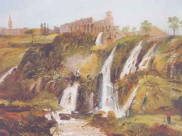 The falls at Tivoli Oil Painting by Carlo Bevilacqua