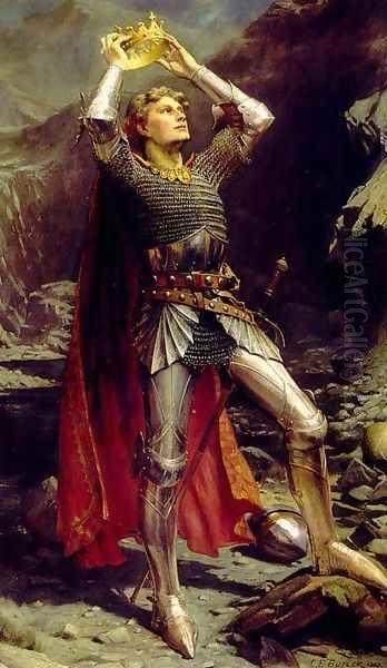 King Arthur Oil Painting by Charles Ernest Butler