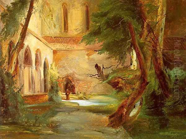 Monastery in the Wood 1835 Oil Painting by Charles Blechen