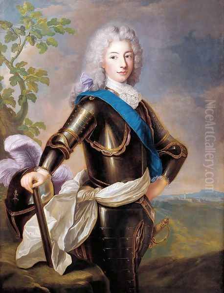 Portrait of Louis XV Oil Painting by Alexis-Simon Belle