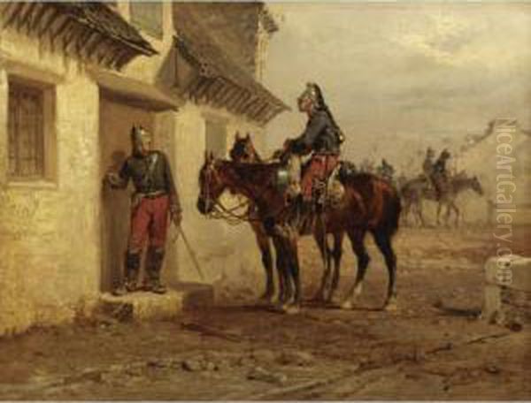 La Requisizione Degli Alloggi Oil Painting by Wilfred Constant Beauquesne