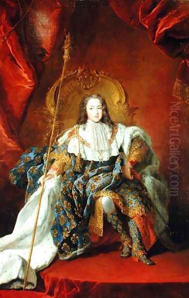 Louis XV (2) Oil Painting by Alexis-Simon Belle