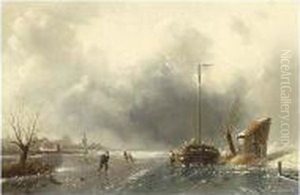 At The Height Of The Battle Oil Painting by Wilfred Constant Beauquesne