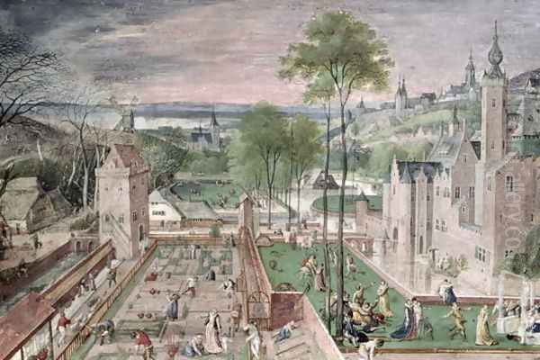 Spring in the Castle Garden 1584 Oil Painting by Hans Bol