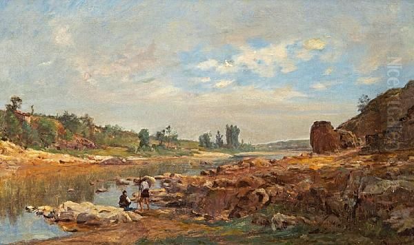 Paysage Oil Painting by Charles Joseph Beauverie